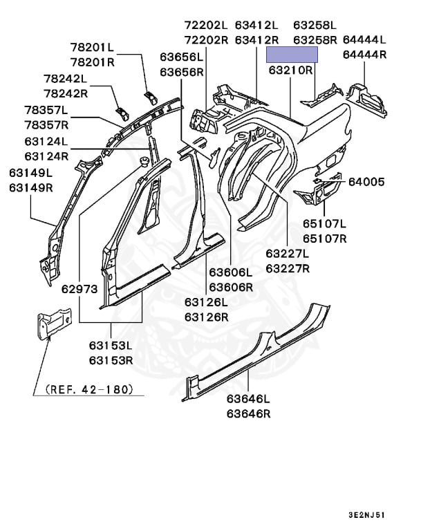 MB835903 - Mitsubishi - Panel, Qtr, Otr Lh - Nengun Performance