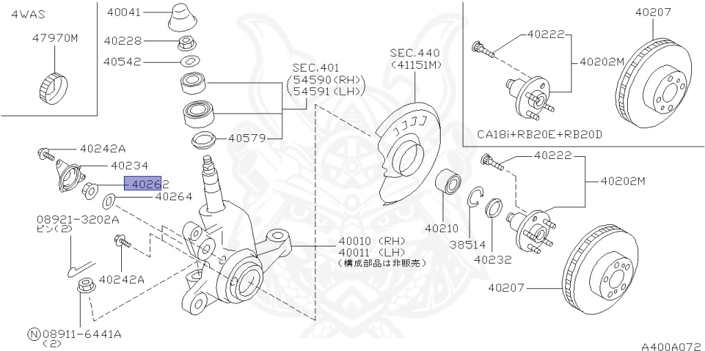 Nissan - Skyline - R32 GTS-t/4 - HCR32 - 1993 - GTST. Type M - 4-door sports sedan (4K) - Hi-Cas 2-Link (HI.2WD) - MANUAL TRANS 5-SPEED(MT.F5) - RB20DET