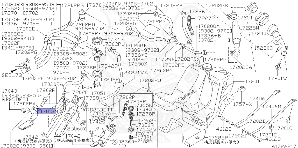 Nissan - Skyline GT-R - BCNR33 - 1996 - GTR TYPE - 2 door hard top (2K) - 4 WHEEL DRIVE(4WD) - MANUAL TRANS 5-SPEED(MT.F5) - HICAS - RB26DETT