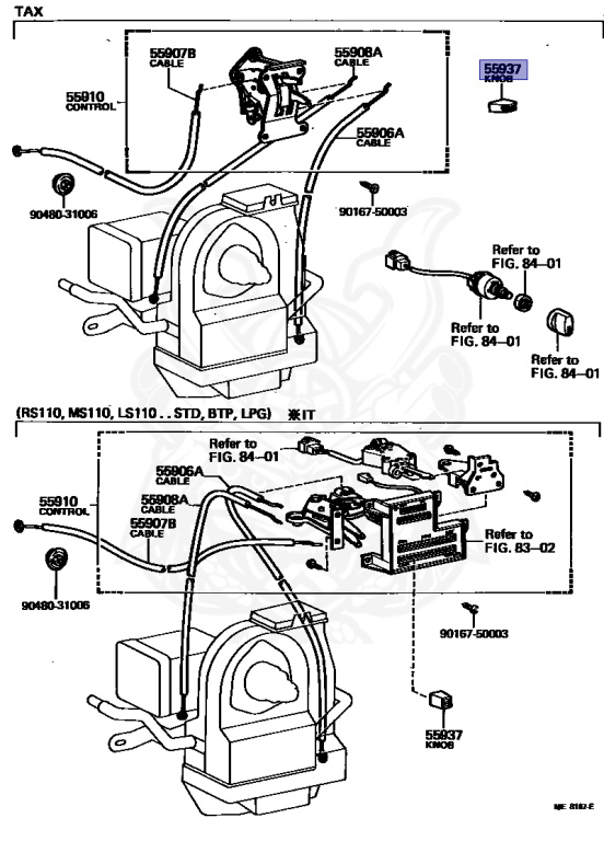 Toyota - Crown - LS110 - 1982 - STANDARD TYPE - 4-DOOR - Manual - L