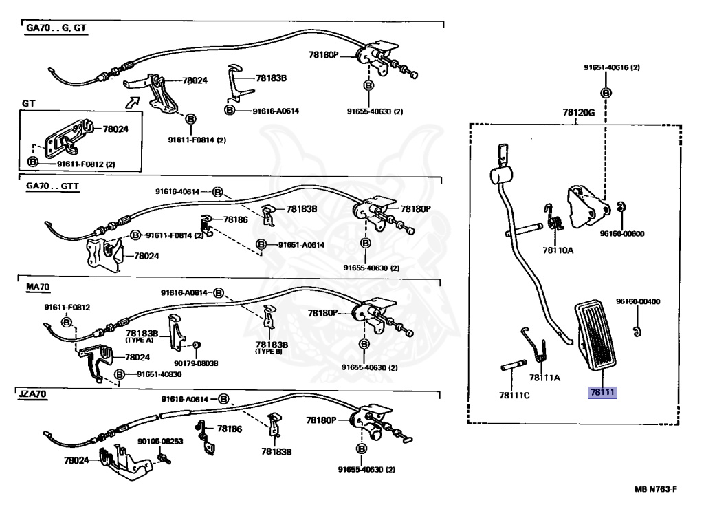 Toyota - Supra A70 MKIII - GA70 - 1989 - GT TYPE - LIFTBACK - Automatic - 1GGEU
