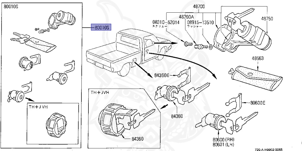 Nissan - Datsun - 720 - 1985 - DELUXE TYPE - DOUBLE CAB(WC) - 2 WHEEL DRIVE(2WD) - Column Manual 5th (R5) - SD23