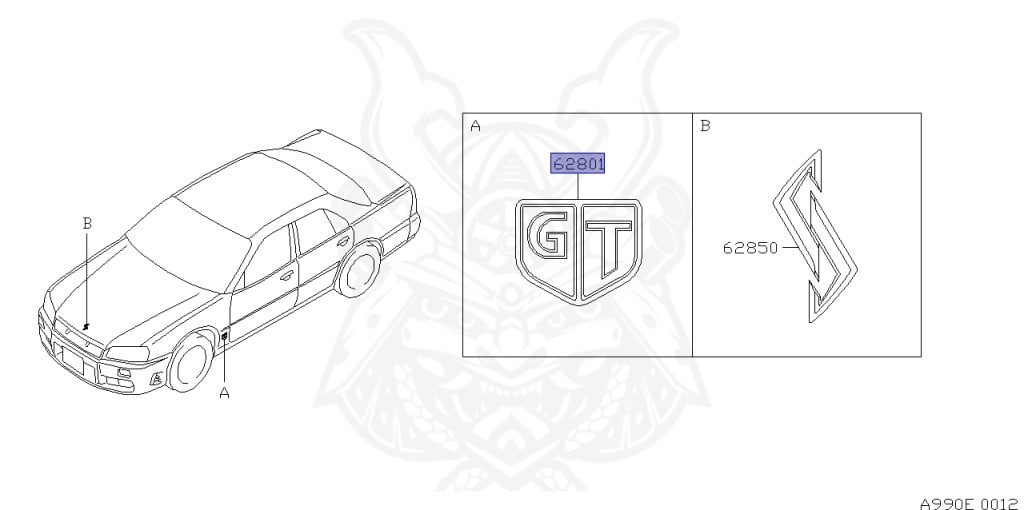 Nissan - Skyline - R34 25GTT - ER34 - 1999 - 25GT TURBO - 4 DOOR SEDAN(4S) - AUTOMATIC-FLOOR SHIFT(AT.F4) - Hi-Cas 2-Link (HI.2WD) - RB25DET
