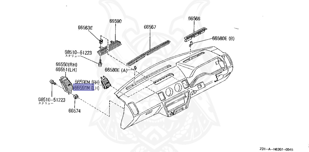 Nissan - Fairlady Z - Z31 - 1988 - ZX - AUTOMATIC TRANSMISSION(AT) - T-bar roof (KZ#) - VG30T