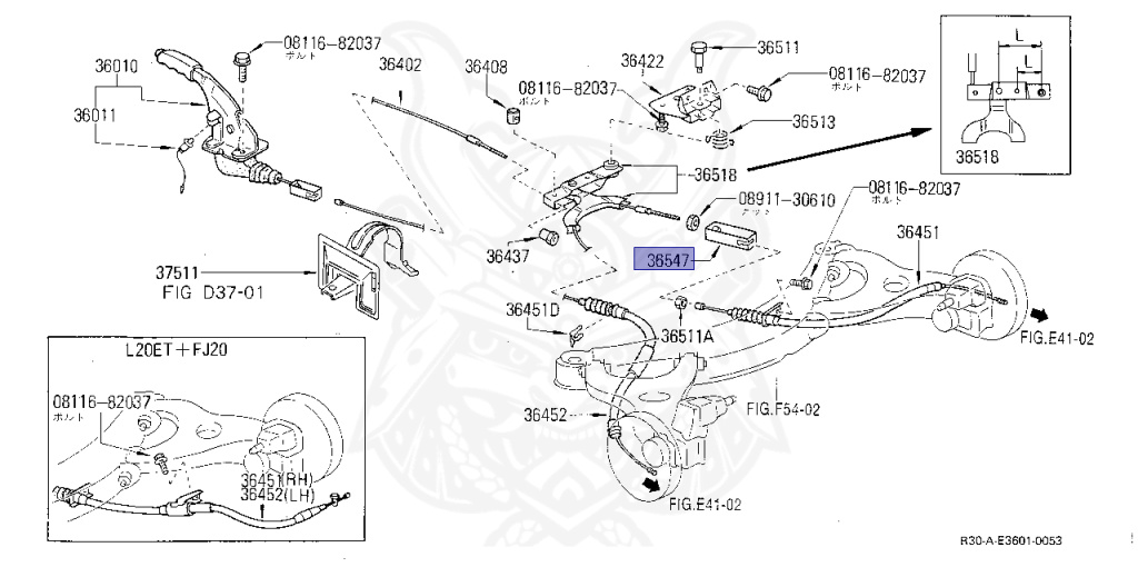 36547-U0100 - Nissan - Adjuster, Cable Rear - Nengun Performance