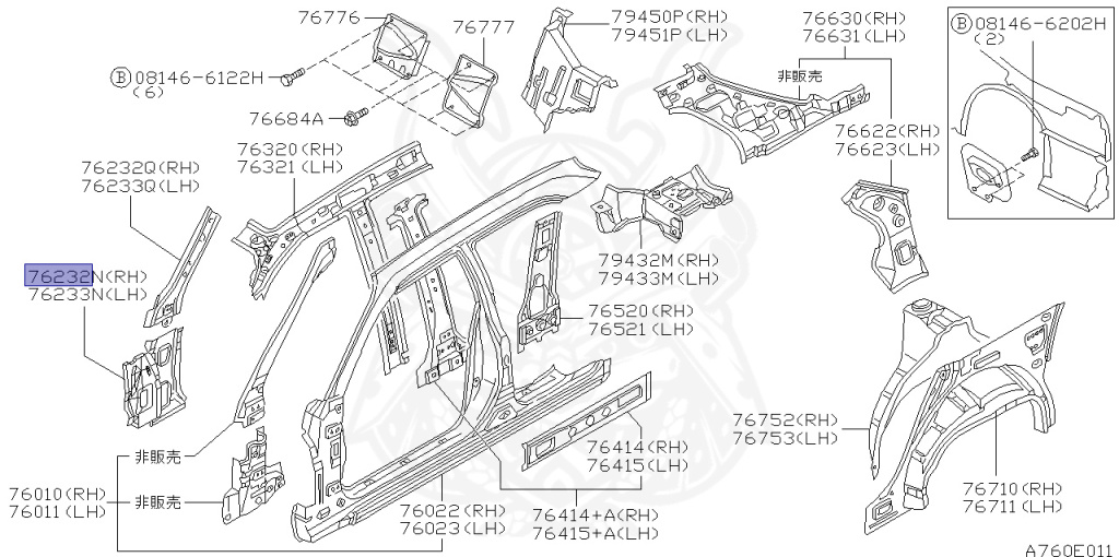 Nissan - Skyline - R34 25GTT - ER34 - 1998 - 25GT TURBO - 4 DOOR SEDAN(4S) - MANUAL TRANS 5-SPEED(MT.F5) - Hi-Cas 2-Link (HI.2WD) - RB25DET