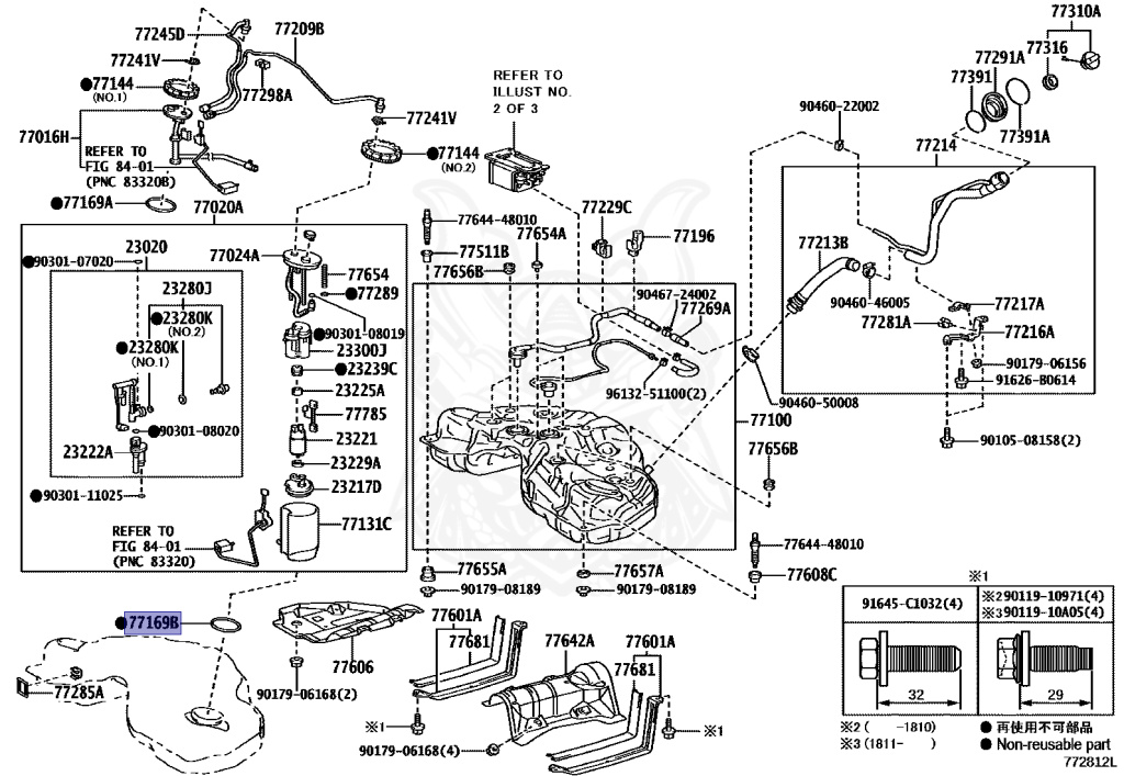 77169-47030 - Toyota - Gasket, Fuel Suction Tube Set, No.1