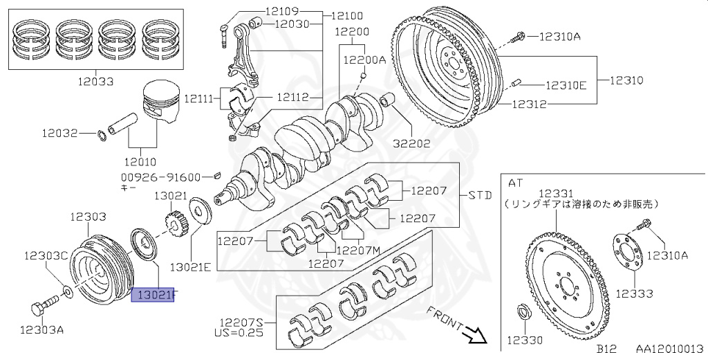 Nissan - Sunny - B12 - 1990 - 306RT - 3 DOOR HATCHBACK(3HB) - 2 WHEEL DRIVE(2WD) - AUTOMATIC TRANSMISSION(AT) - CA16D