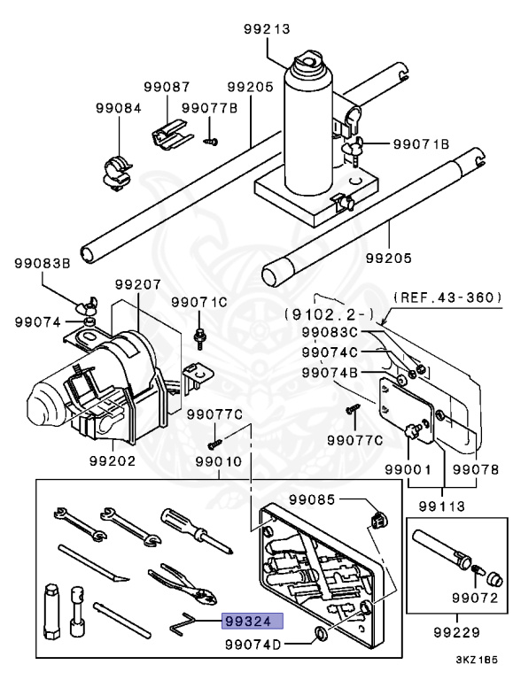 Mitsubishi - Pajero - V43W - 1992 - GRXE - 6G72