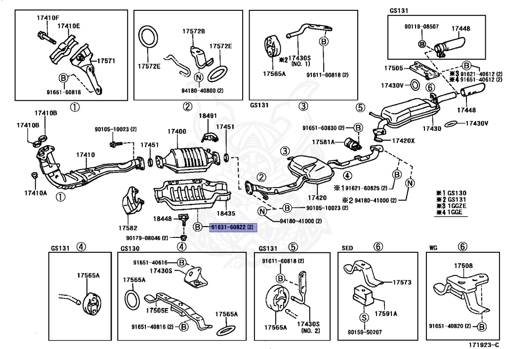 Toyota - Crown - GS131 - 1987 - ROYAL SALOON TYPE - HARDTOP - Automatic - 1GGZE
