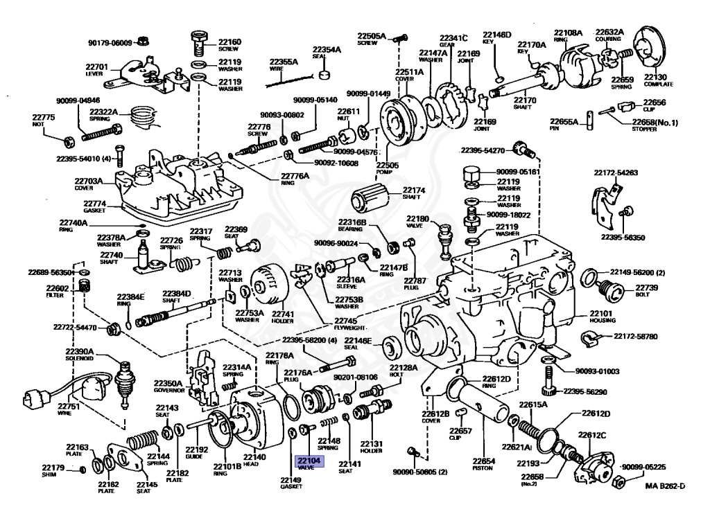 22104-17010 - Toyota - Valve Sub-assy, Injection Pump