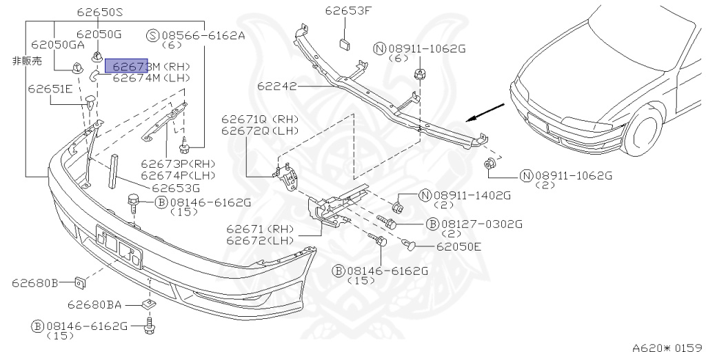 Nissan - Silvia - S14 - 1998 - QS - HARDTOP(K) - AUTOMATIC TRANSMISSION(AT) - TWO WHEELS STEERING(2WS) - SR20DE