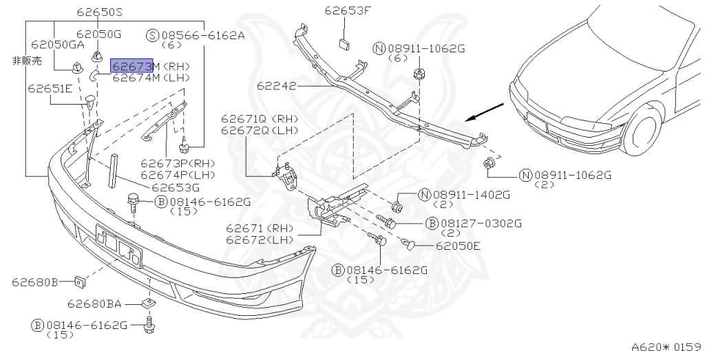 Nissan - Silvia - S14 - 1998 - KS - HARDTOP(K) - AUTOMATIC TRANSMISSION(AT) - TWO WHEELS STEERING(2WS) - SR20DET
