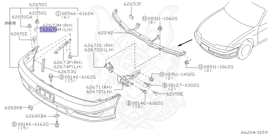 Nissan - Silvia - S14 - 1997 - KS - HARDTOP(K) - AUTOMATIC TRANSMISSION(AT) - TWO WHEELS STEERING(2WS) - SR20DET
