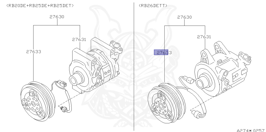 Nissan - Skyline - R34 GT - HR34 - 1998 - 20GT - 2 door hard top (2K) - AUTOMATIC-FLOOR SHIFT(AT.F4) - High cast, 2-link (IRS.2WD) - RB20DE