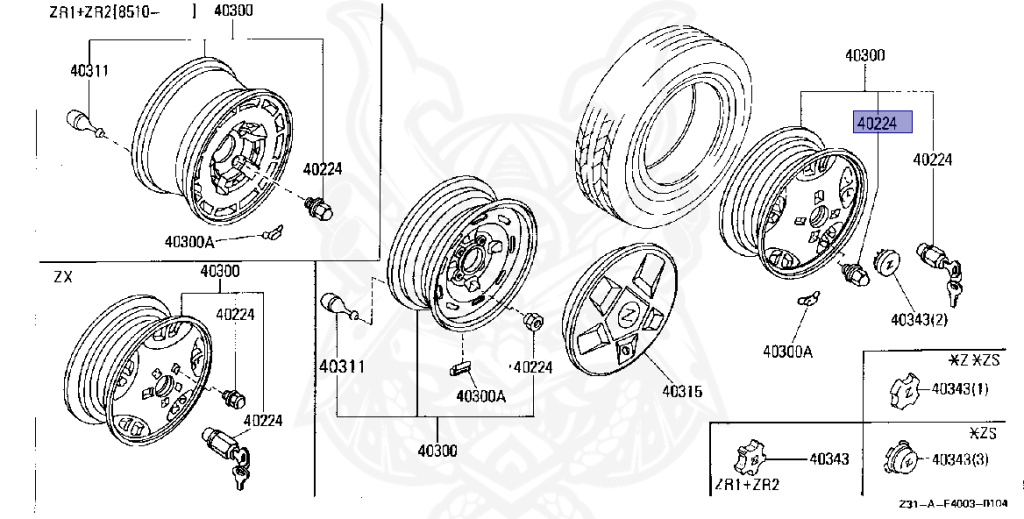 40224-W1505 - Nissan - Nut, Road wheel - Nengun Performance