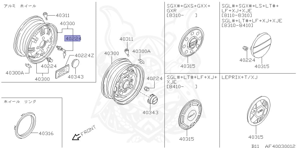 40224-W1505 - Nissan - Nut, Road wheel - Nengun Performance