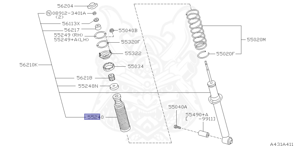 Nissan - Silvia - S15 - 2001 - SPEC R - HARDTOP(K) - AUTOMATIC-FLOOR SHIFT(AT.F4) - TWO WHEELS STEERING(2WS) - SR20DET