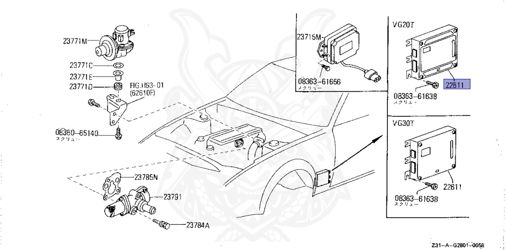 Nissan - Fairlady Z - Z31 - 1985 - ZG - MANUAL TRANSMISSION(MT) - T-bar roof (KZ#) - VG20T