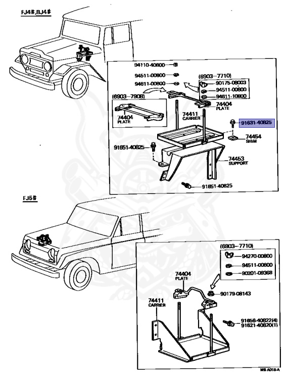 Toyota - Land Cruiser - BJ40 - 1979 - SOFTTOP (TARPAULIN CANVASTOP OR VINYLTOP) - Manual - B