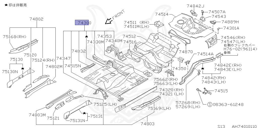 74300-35F30 - Nissan - Floor Assembly, Front - Nengun Performance