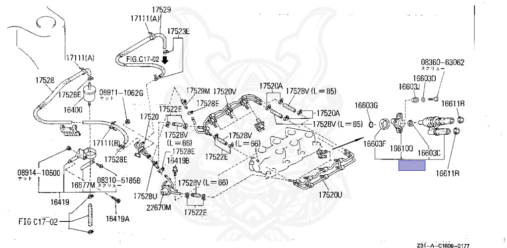 Nissan - Fairlady Z - Z31 - 1989 - ZX - AUTOMATIC TRANSMISSION(AT) - T-bar roof (KZ#) - VG30T