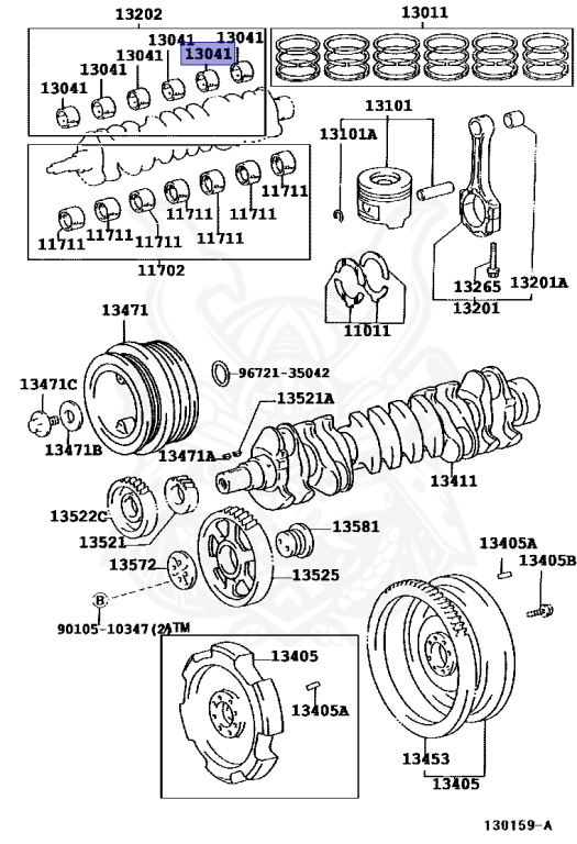 13041-17011-02 - Toyota - Bearing Connecting Rod #2 - Nengun