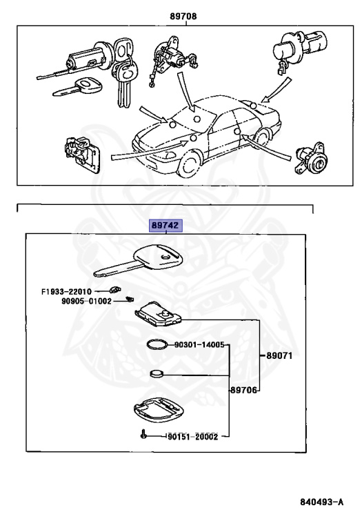 89742-22120 - Toyota - Transmitter, Door Control - Nengun