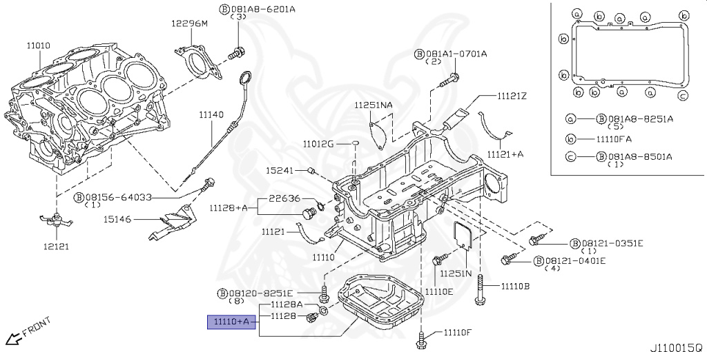 11110-4P110 - Nissan - Pan Assembly, Oil - Nengun Performance