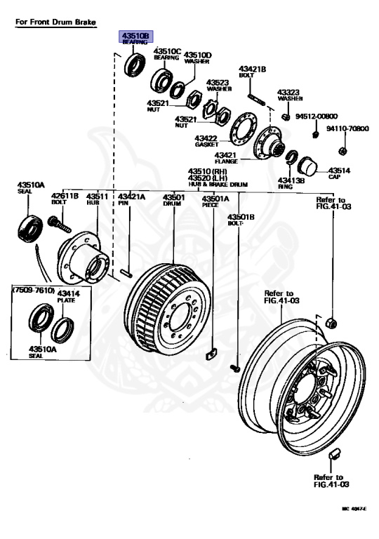 90368-49084 - Toyota - Bearing (for Front Axle Hub Inner Lh