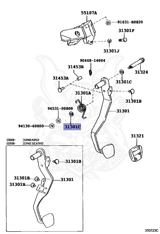 Toyota - LiteAce - CR52V - 2003 - L TYPEDX TYPELD TYPE - 4-DOOR - Manual - 3CE