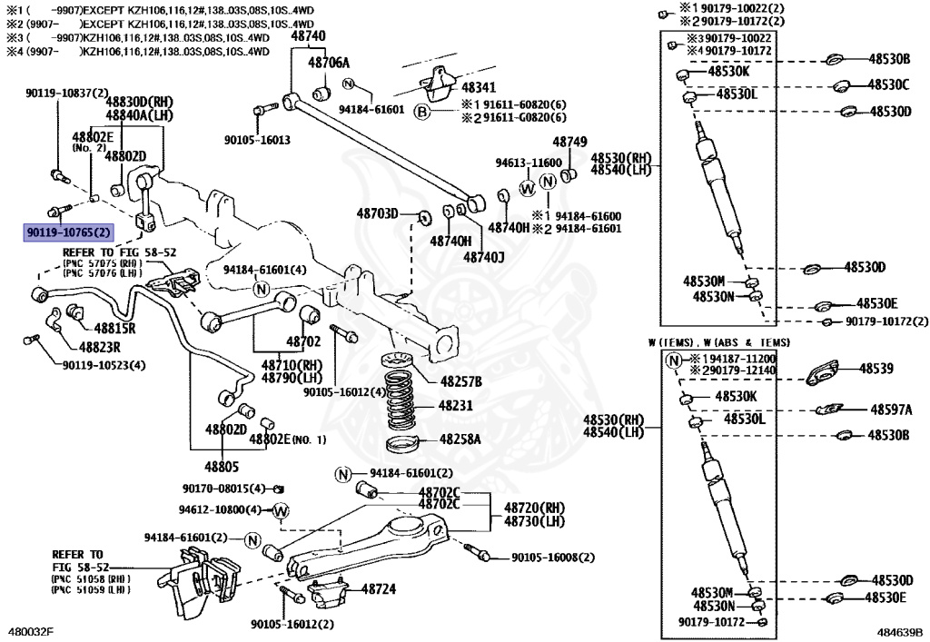 Toyota - Hiace - KZH100G - 1996 - SUPER CUSTOM TYPE - 4-DOOR - Automatic - 1KZTE