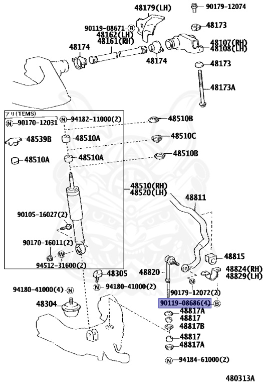 90119-08686 - Toyota - Bolt - Nengun Performance