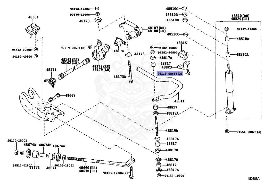 90119-08686 - Toyota - Bolt - Nengun Performance