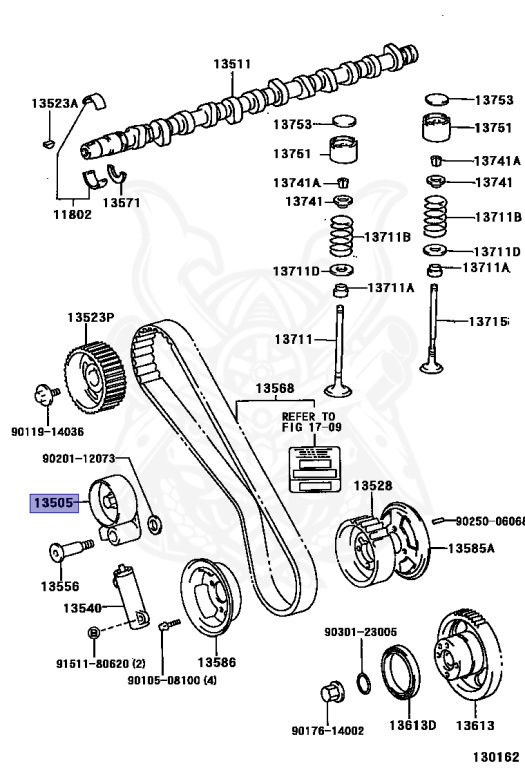 13505-17020 - Toyota - Idler Sub-assy, Timing Belt, No.1 - Nengun