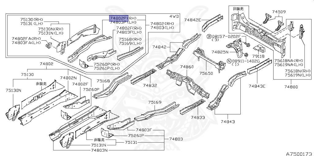 Nissan - Stagea - WC34 - 1999 - RS-FOUR S - WAGON(W) - 4 WHEEL DRIVE(4WD) - MANUAL TRANSMISSION(MT) - RB25DET