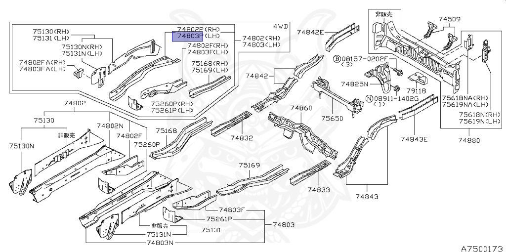 Nissan - Stagea - WC34 - 1999 - RS-FOUR S - WAGON(W) - 4 WHEEL DRIVE(4WD) - MANUAL TRANSMISSION(MT) - RB25DET