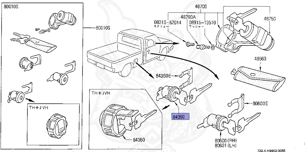 Nissan - Datsun - 720 - 1985 - DELUXE TYPE - Temporary Track (TL) - 4 WHEEL DRIVE(4WD) - 5 SPEED MANUAL TRANS(F5) - SD23