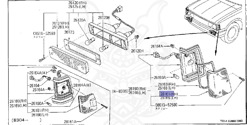 Nissan - Datsun - 720 - 1983 - DELUXE TYPE - DOUBLE CAB(WC) - 2 WHEEL DRIVE(2WD) - 4 SPEED T/M COLUMN SHIFT(R4) - Z16S