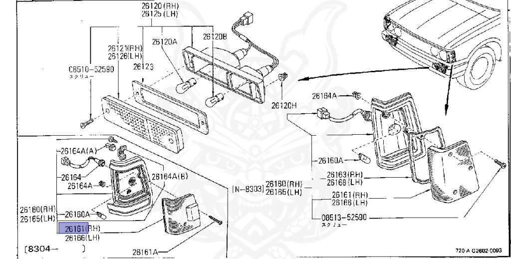 Nissan - Datsun - 720 - 1983 - DELUXE TYPE - Guard Truck (TL) - 4 WHEEL DRIVE(4WD) - 5 SPEED MANUAL TRANS(F5) - SD22