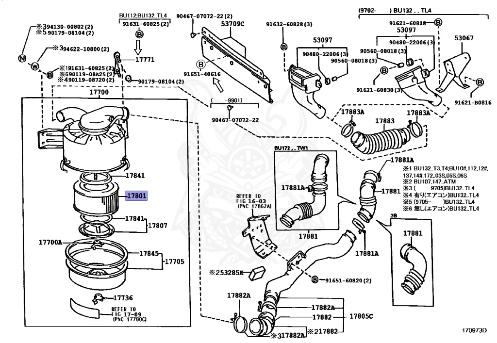 サイトウ 17801-68020 - Toyota - Element Sub-assy, Air Cleaner Filter