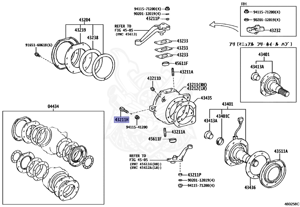 90106-12005 - Toyota - Bolt, Round Hexagon (for Steering Knuckle
