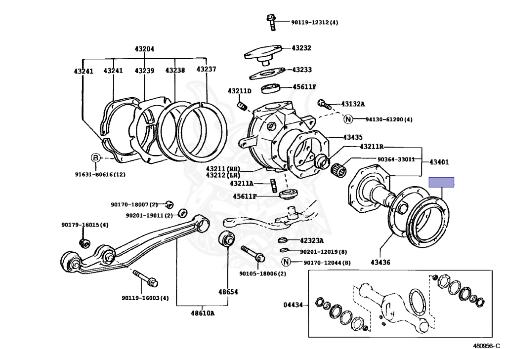 90313-93003 - Toyota - Seal, Dust (for Front Axle Hub) - Nengun