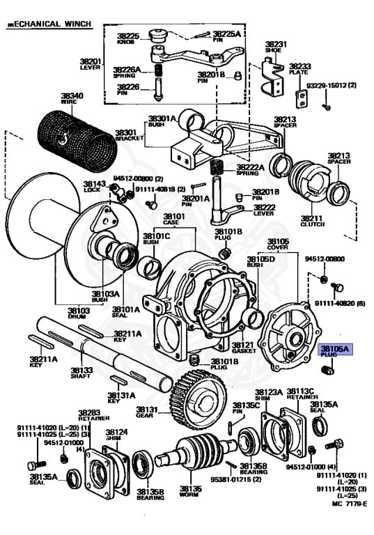 Toyota - Land Cruiser - BJ44V - 1982 - V(MODEL MARK) - Manual - 2B