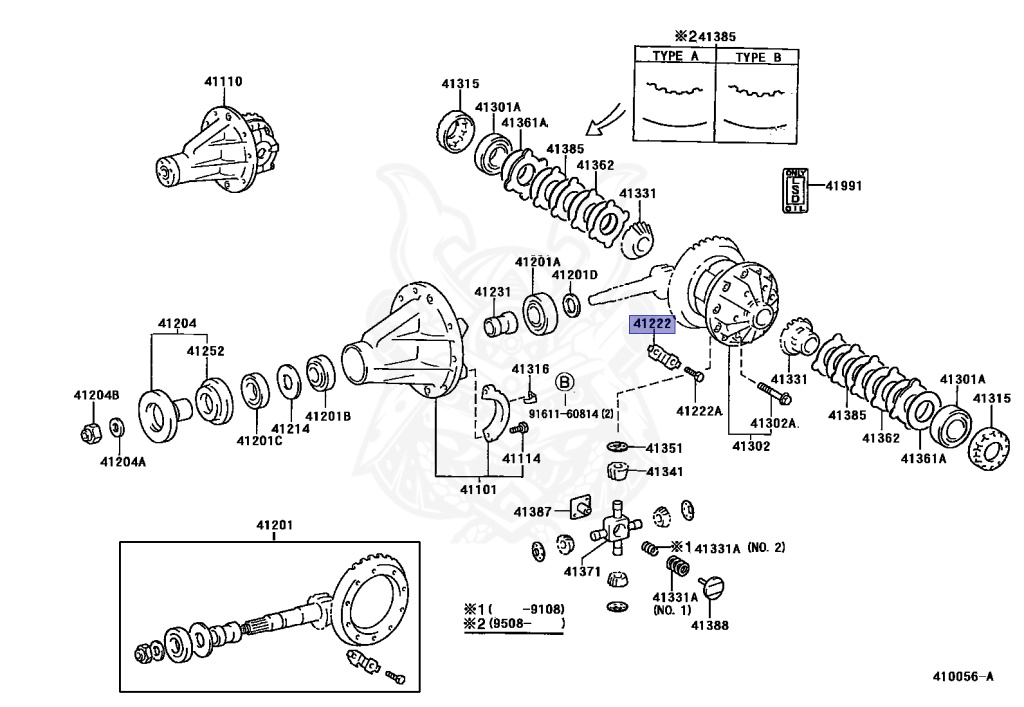 アート 41222-35020 - Toyota - Plate, Fornt Differential Ring Gear Set