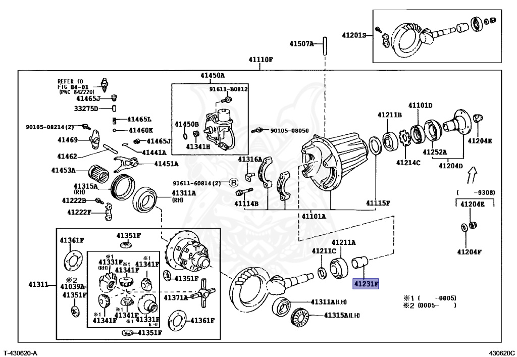 41231-24010 - Toyota - Spacer, Front Differential Drive Pinion