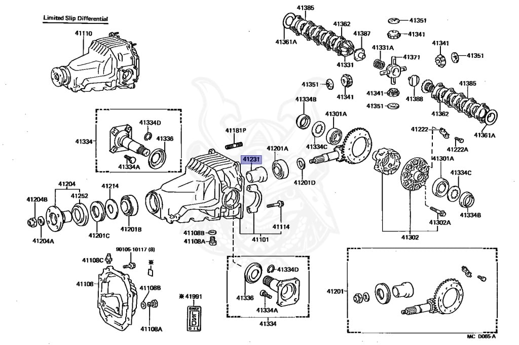 41231-24010 - Toyota - Spacer, Front Differential Drive Pinion