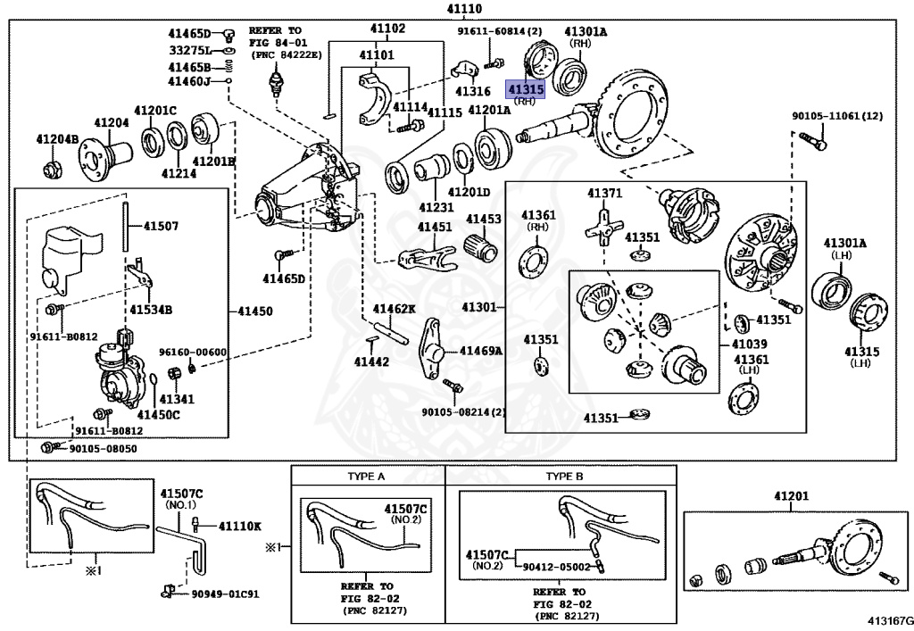 ④ 専用ページ 41315-35020 - Toyota - Nut, Front Differential Bearing Adjusting