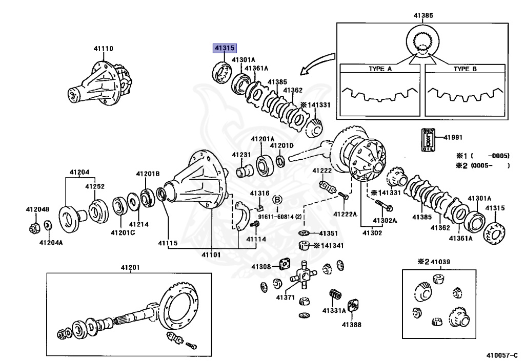moom！！！ 41315-35020 - Toyota - Nut, Front Differential Bearing Adjusting