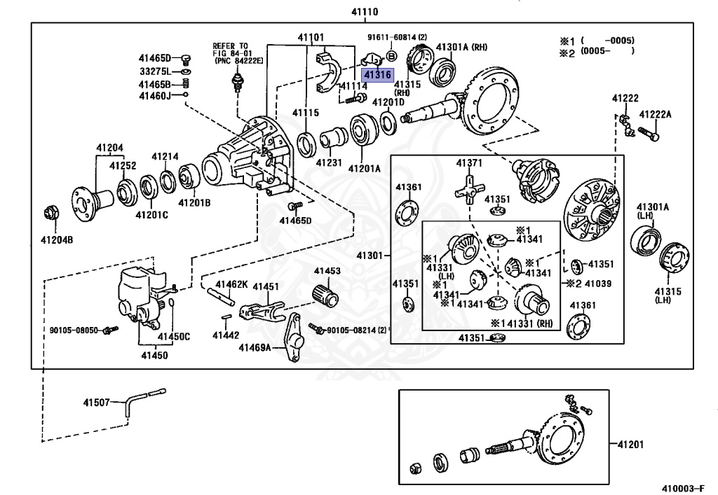 41316-35010 - Toyota - Lock, Front Differential Bearing Adjusting